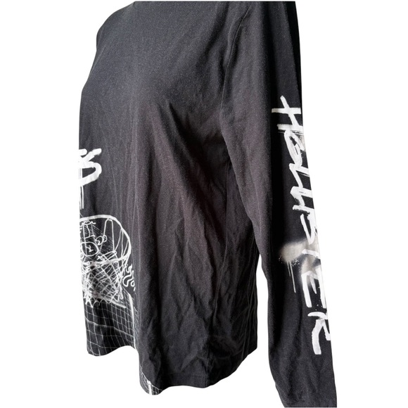 NWT, Hollister Men's Black White Graffiti
Graphic L/S Cotton T Shirt, Sz M - Picture 6 of 16